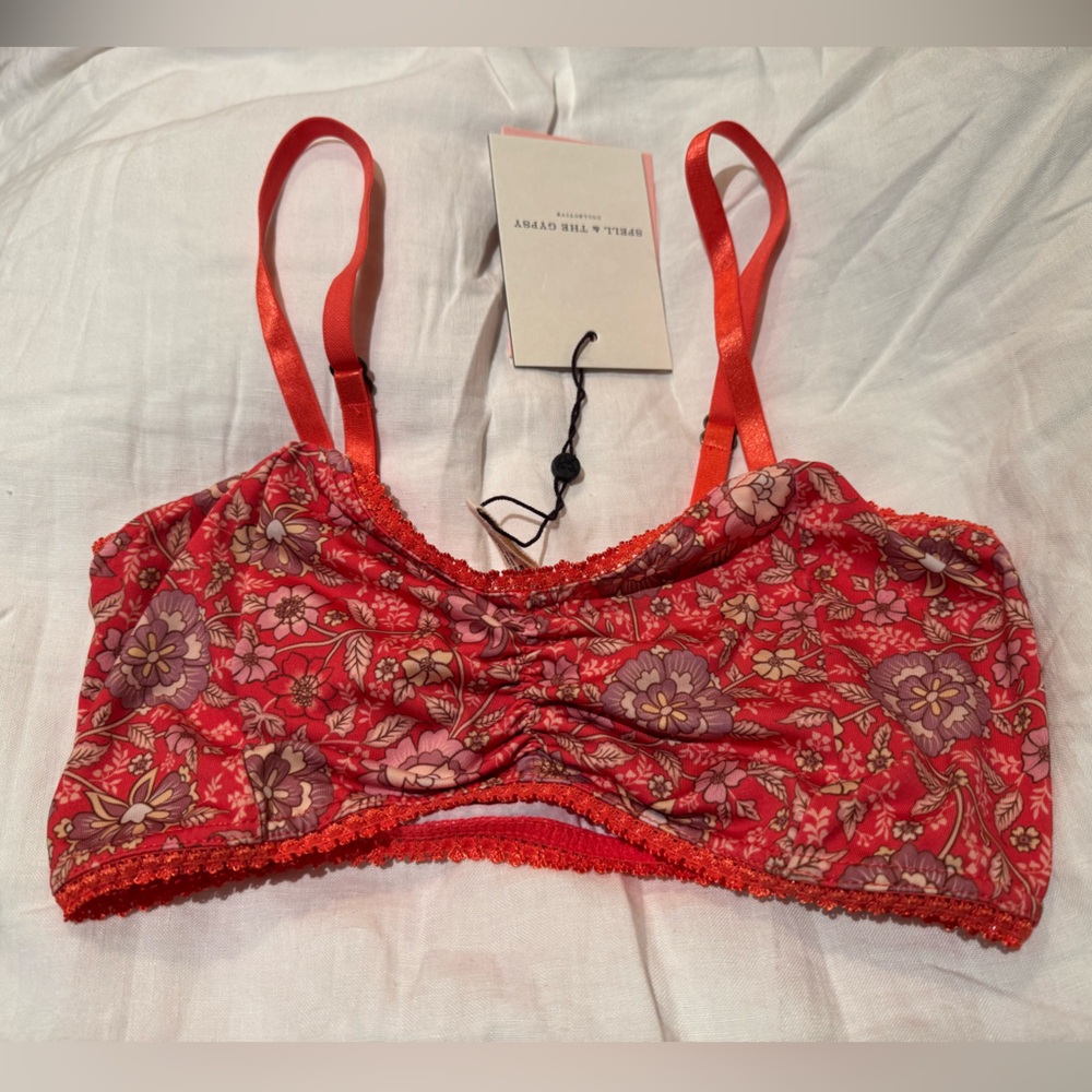 Love Story Bralette | Spell and The Gypsy, Size Small, Red